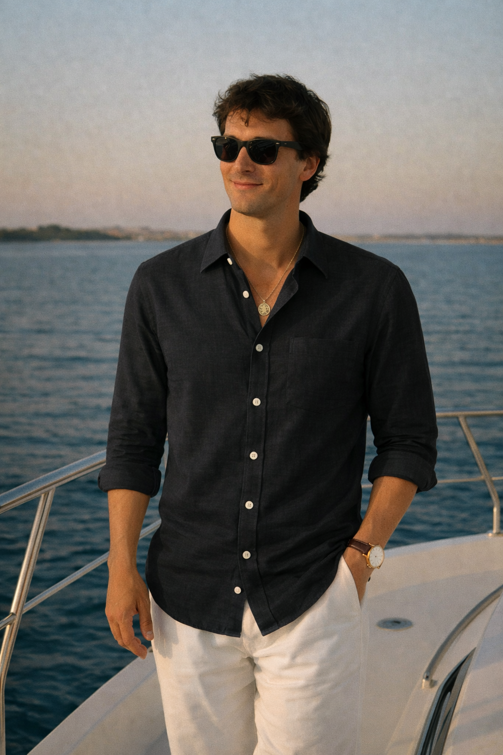 Black Premium Linen Shirt