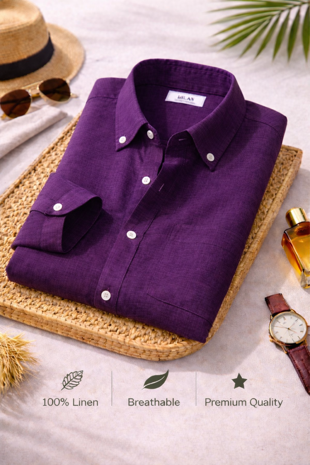 Combo Set 1 Linen Shirts Combo Pack (4 Shirts)