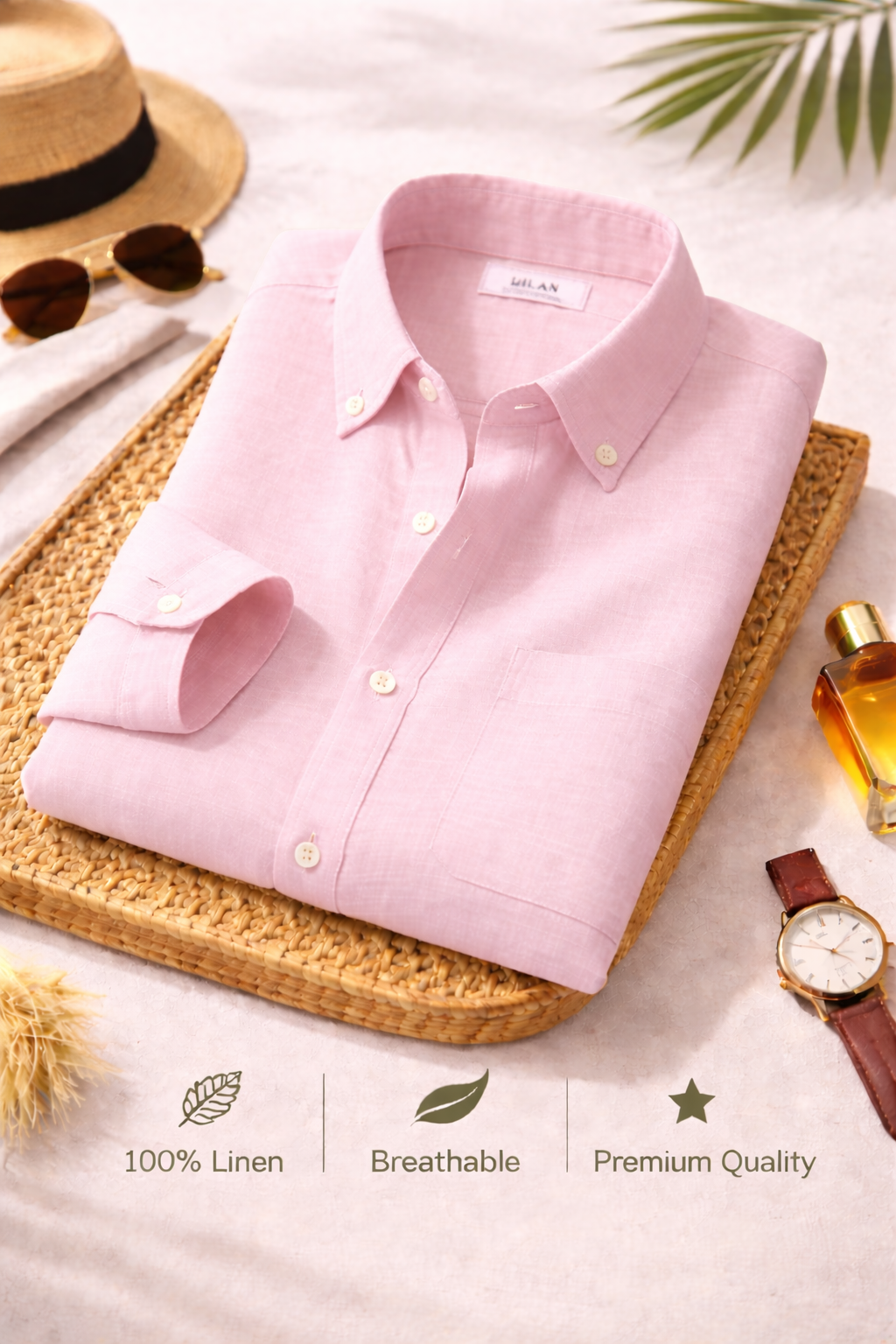 Combo Set 5 Linen Shirts Combo Pack (4 Shirts)