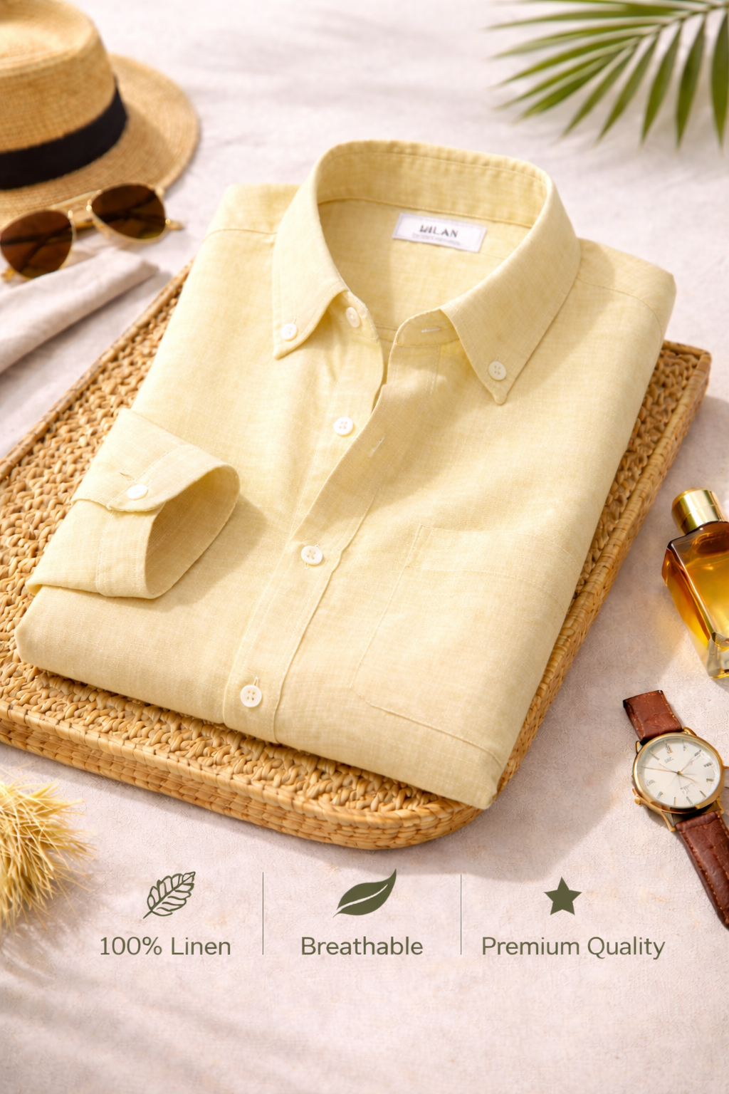 Combo Set 5 Linen Shirts Combo Pack (4 Shirts)