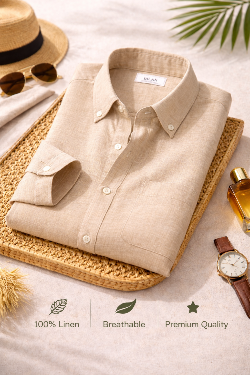 Combo Set 3 Linen Shirts Combo Pack (4 Shirts)