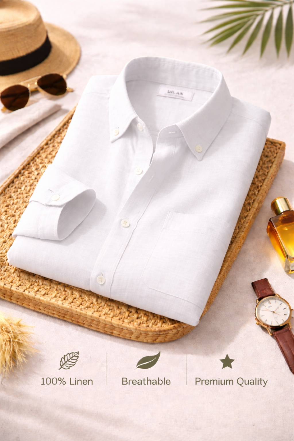 Combo Set 3 Linen Shirts Combo Pack (4 Shirts)